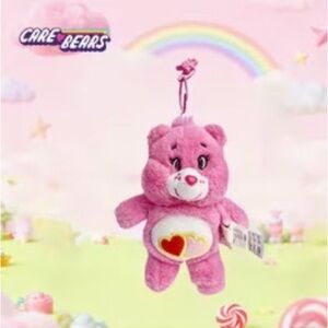 Care Bears Heart Pink Plush Keychain